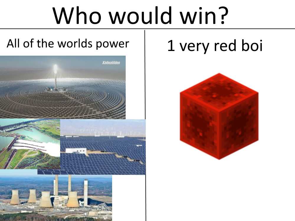 a picture of a red cube with a picture of a solar plant