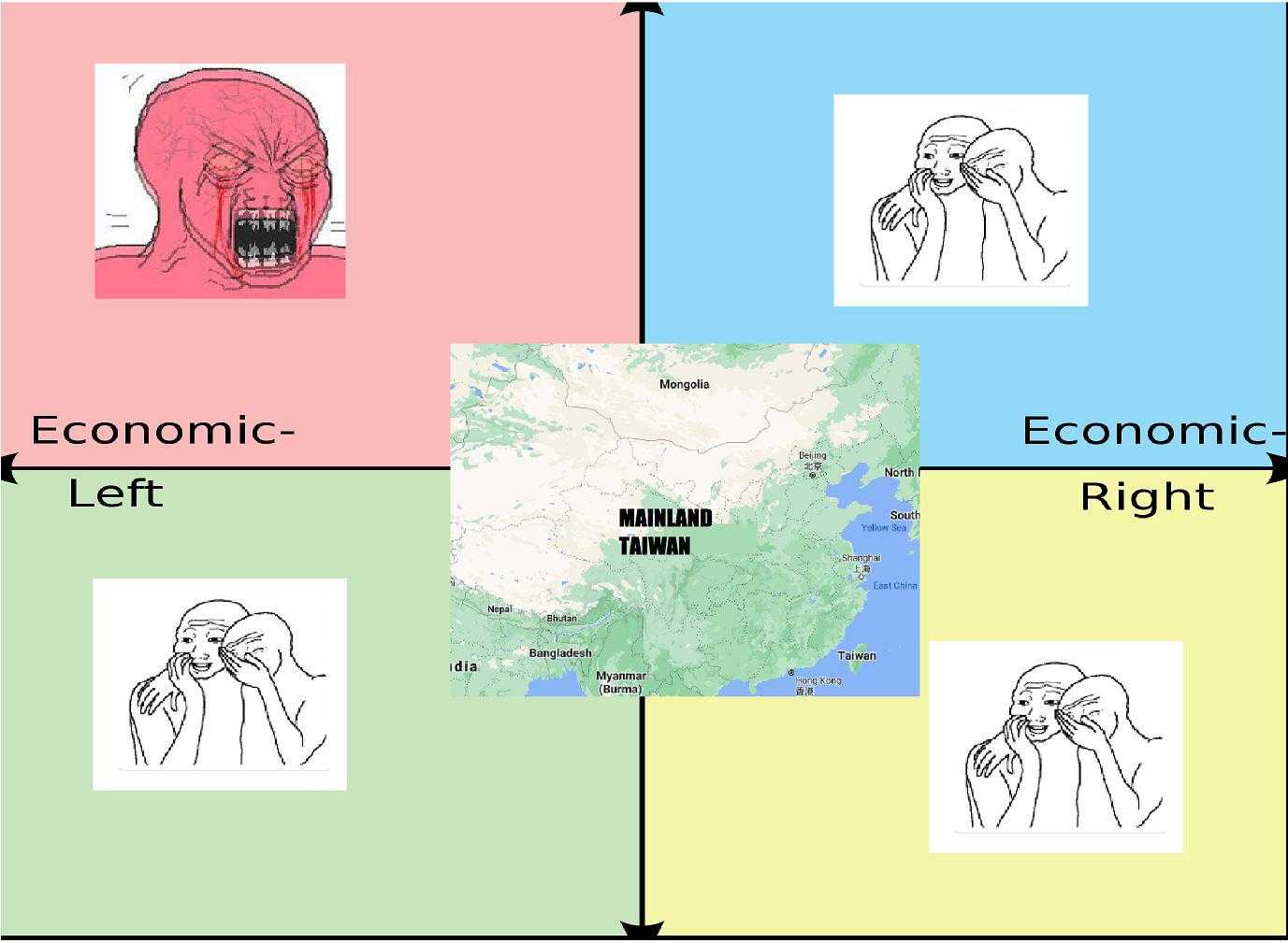 a diagram of a woman ' s face with four different faces