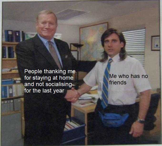 there is a picture of a man shaking hands with a man in a suit