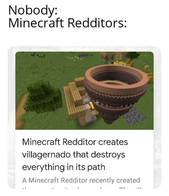 a screenshot of a minecraft redditor with a caption of a pot