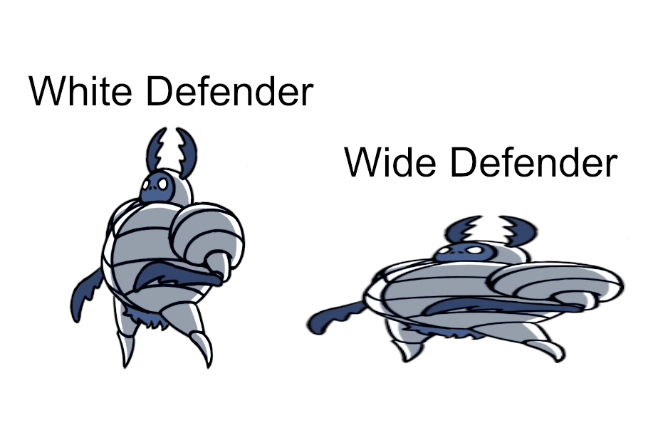 a close up of two cartoon characters of a white defender and a wide defender