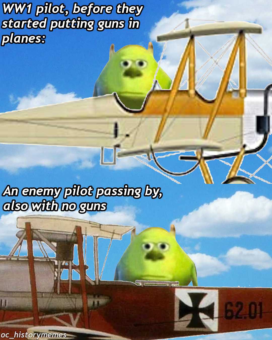 there are two green birds sitting on top of a plane