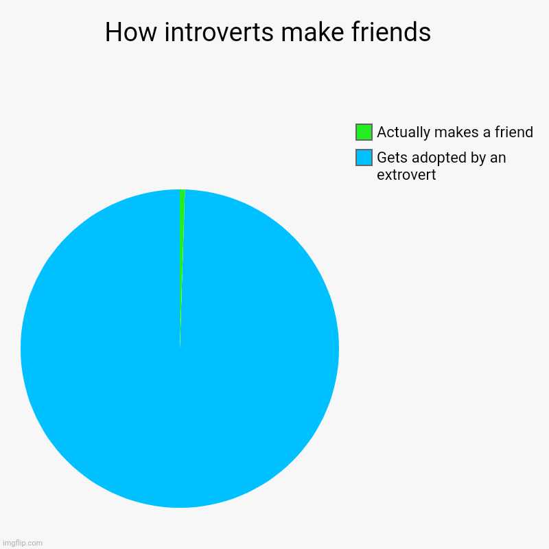 a pie chart with a circle that says how intros make friends