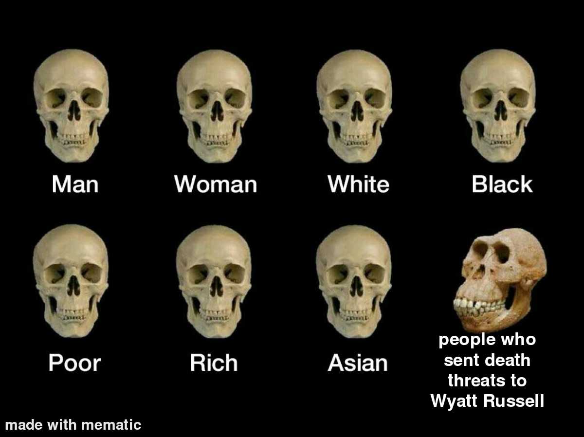 a close up of a skull with different facial expressions