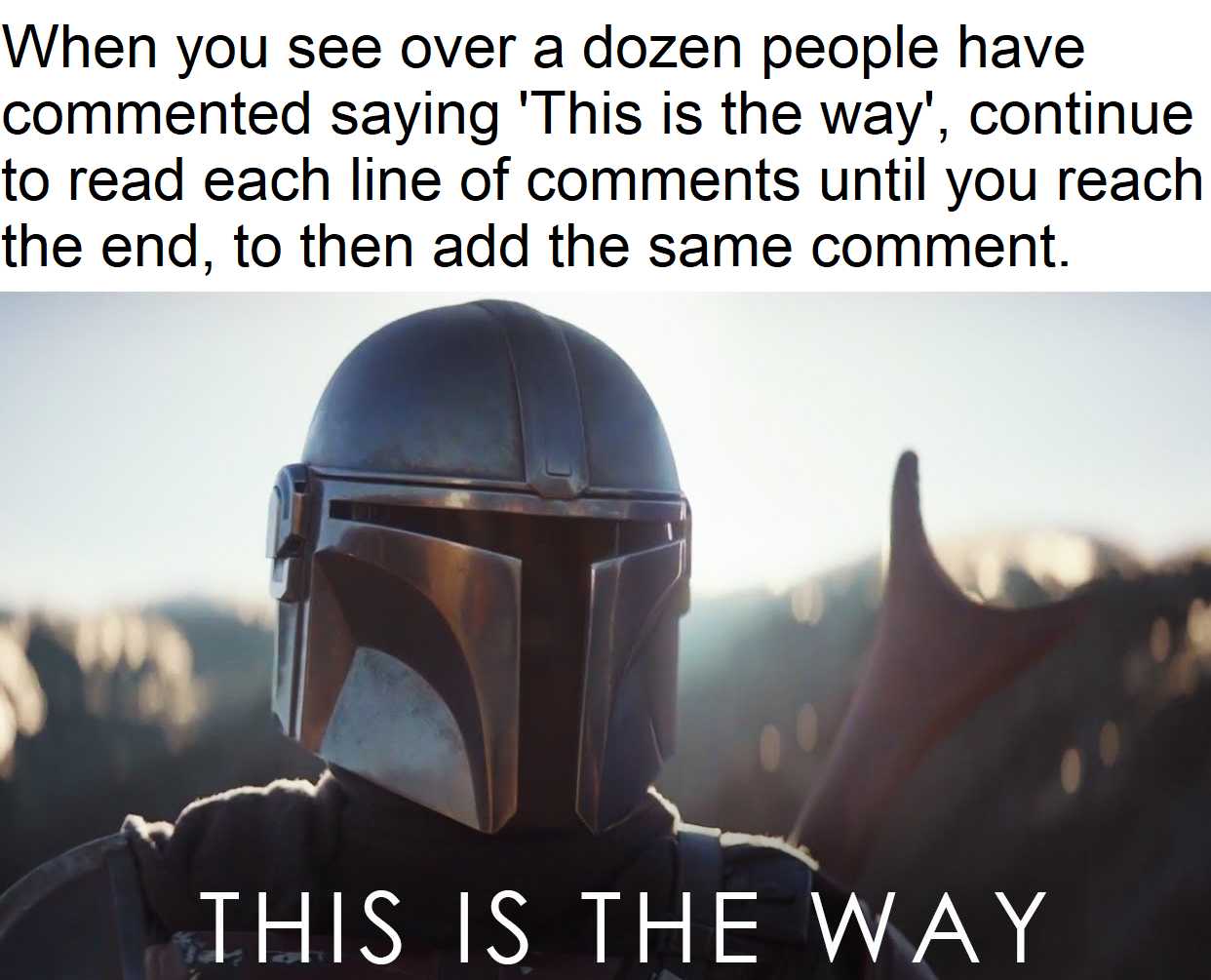 there is a man in a helmet that says, when you see over a dozen people have comments saying