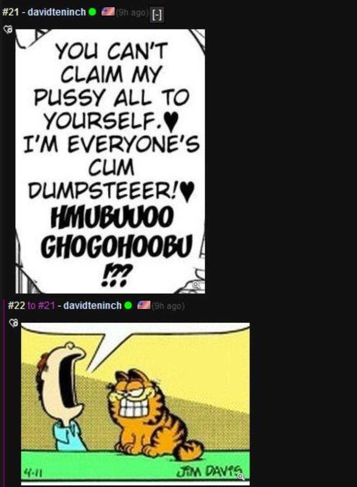 a cartoon of a tiger and a man with a sign saying you can ' t claim my pussy all to you everce