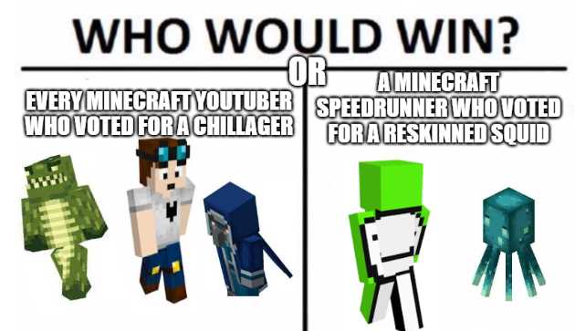 who would win? a minecraft character who voted for a challenger?