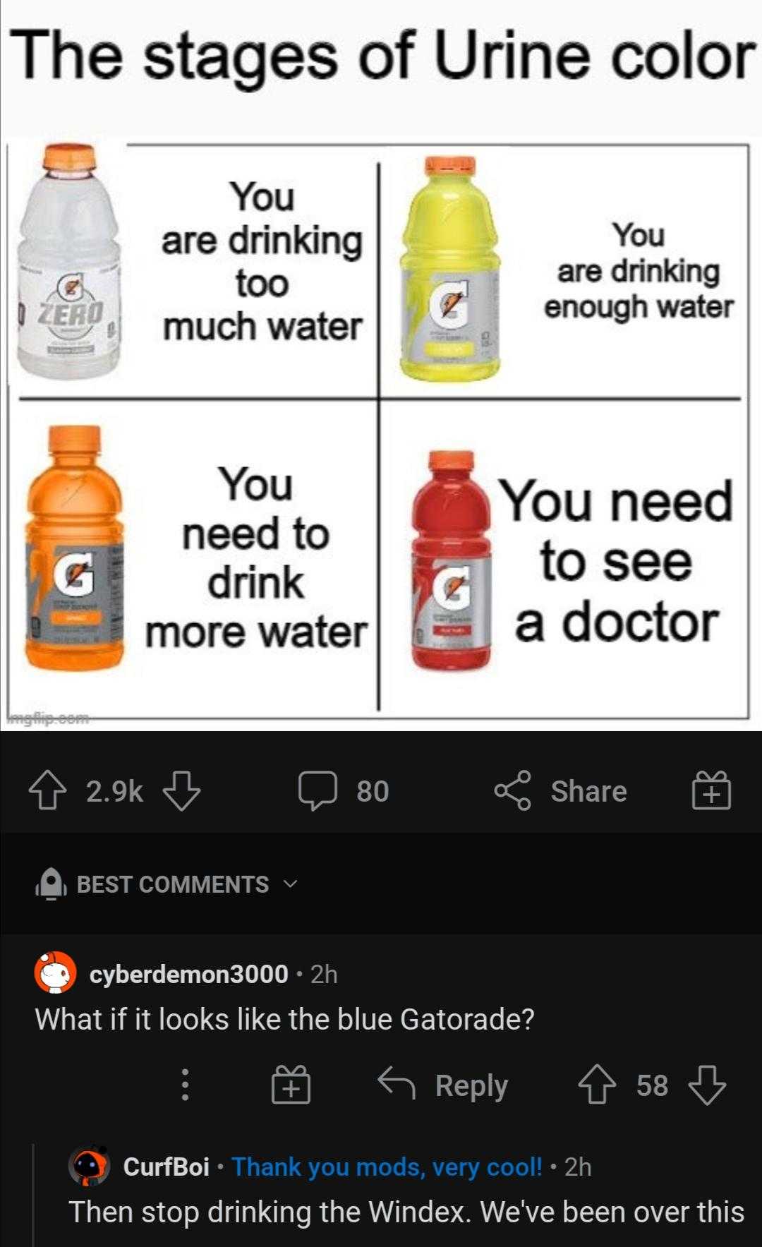 a screenshot of a twitter post with a picture of a bottle of water and a bottle of soda