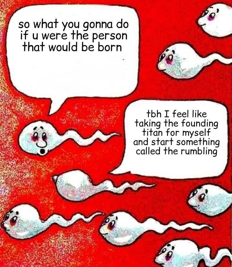 cartoon of a group of ghosts with a speech bubble saying what you gonna do if we ' re the person that would be born