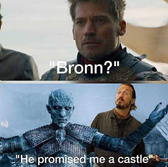 a picture taken from a game of thrones meme with a caption of a man in a suit