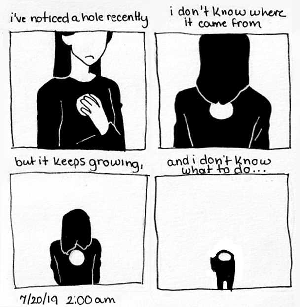 a cartoon of a woman ' s face with a black hoodie and a black hoodie