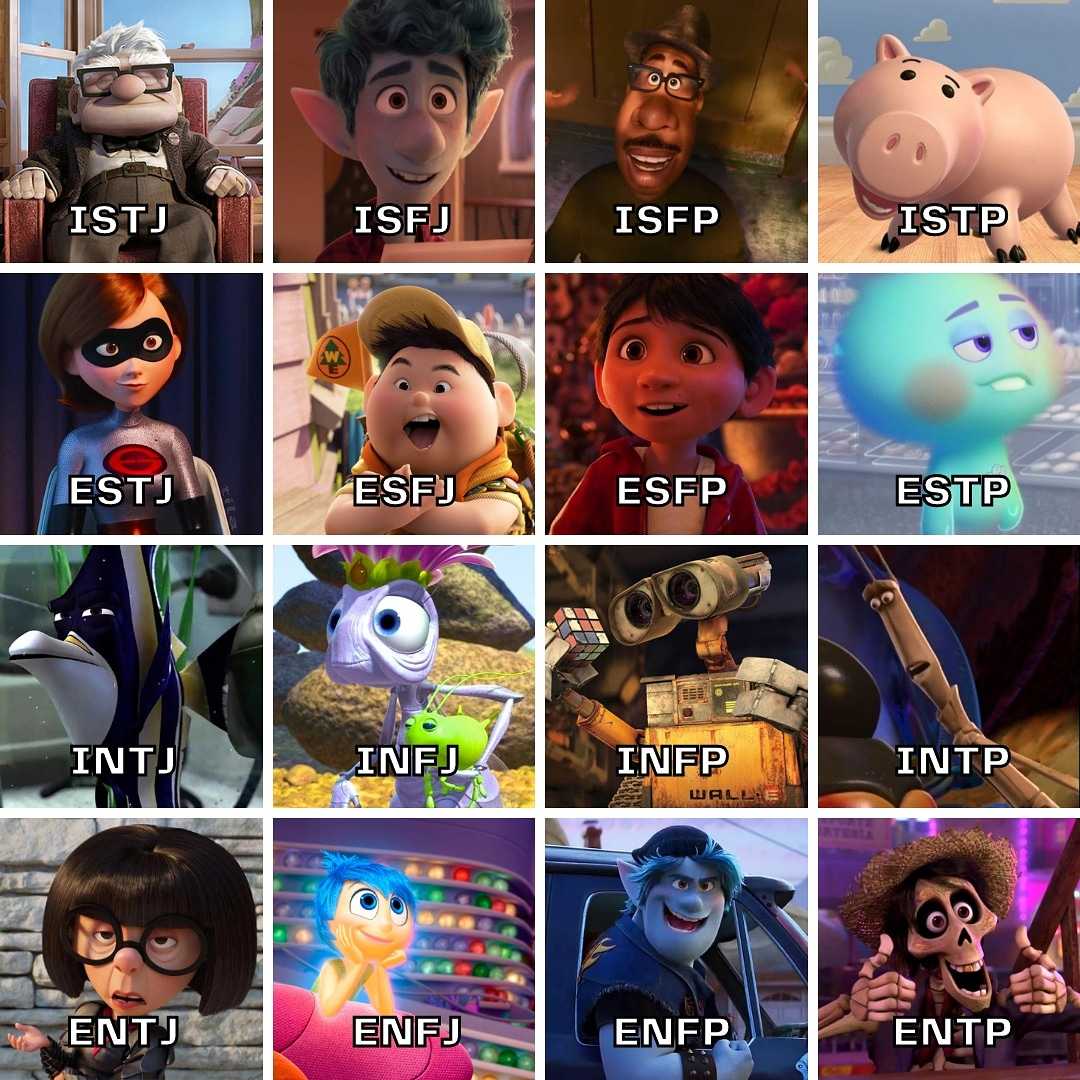 a close up of a bunch of different animated characters