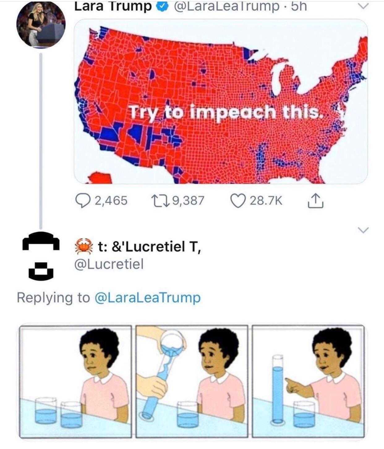 a close up of a person on a twitter account with a map of the united states