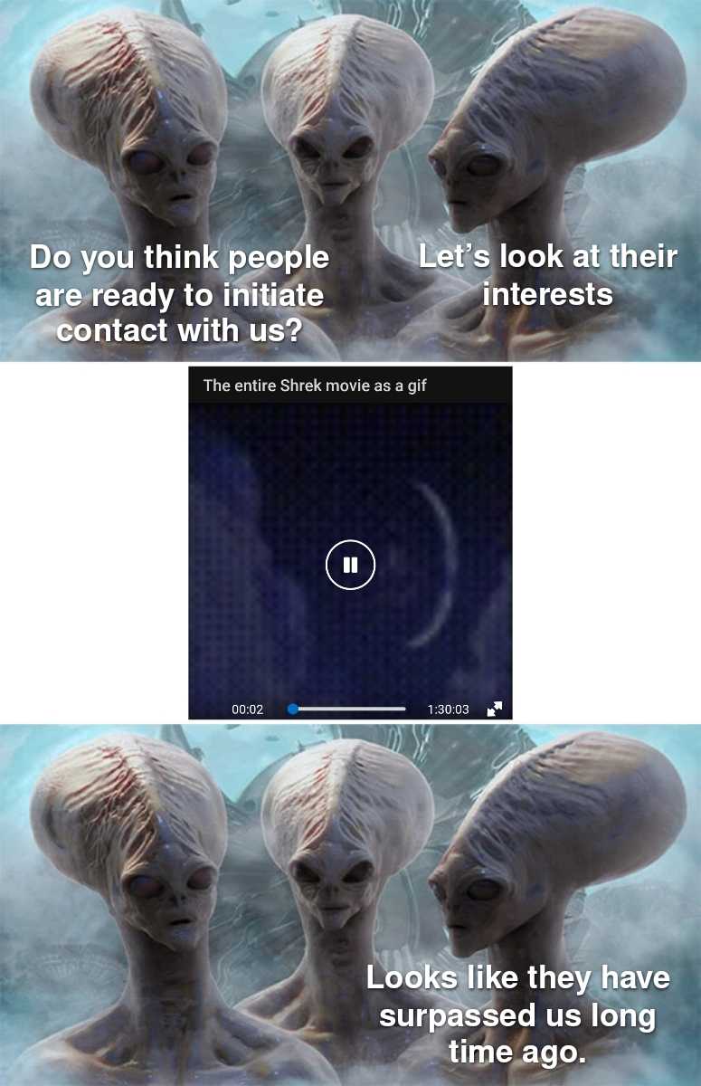 there are many different pictures of aliens with captions on them