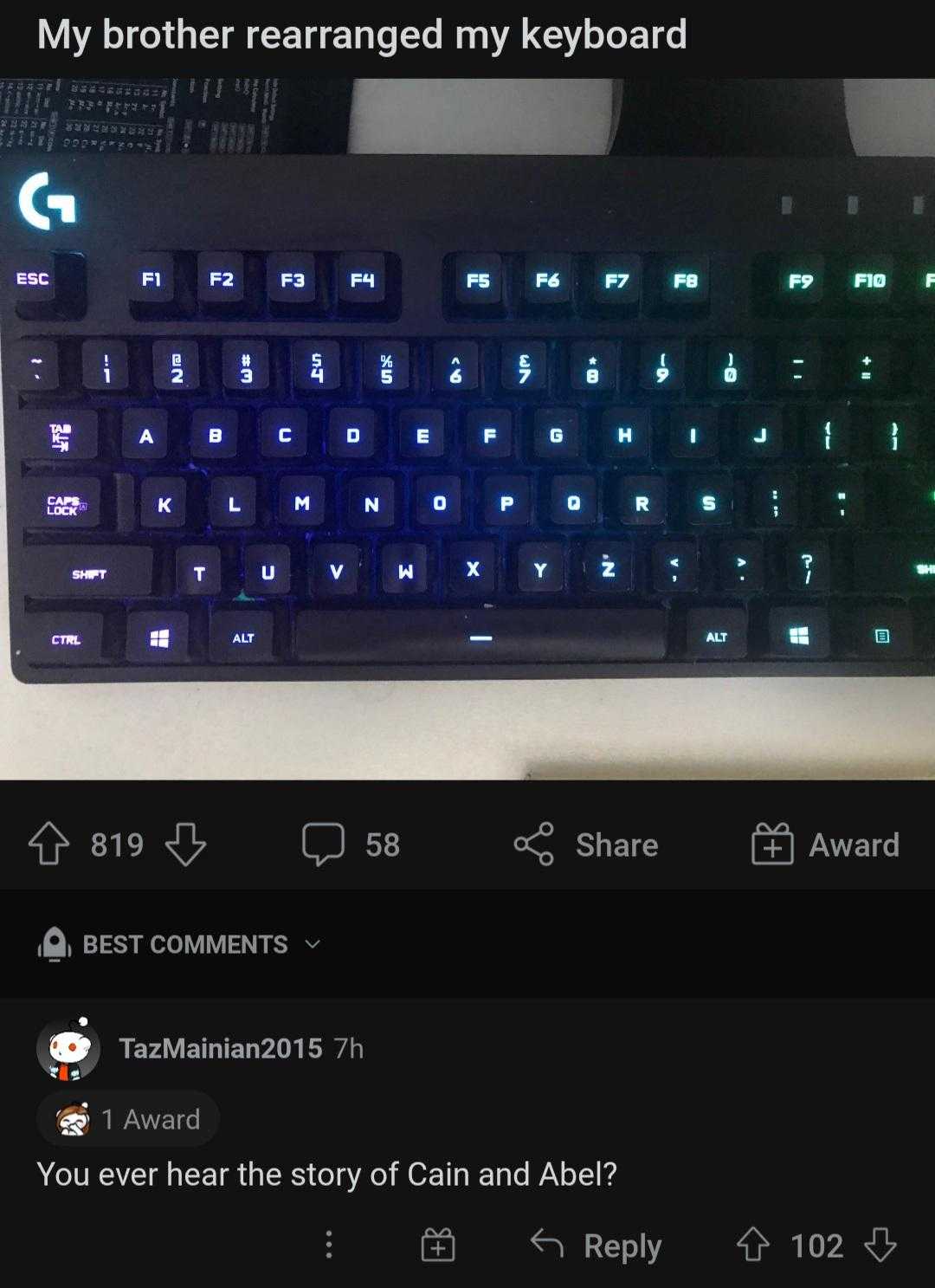 there is a keyboard with a green light on it