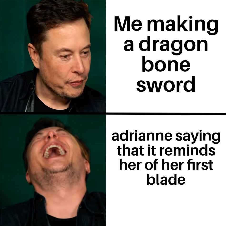 a close up of a person laughing with a caption of a dragon