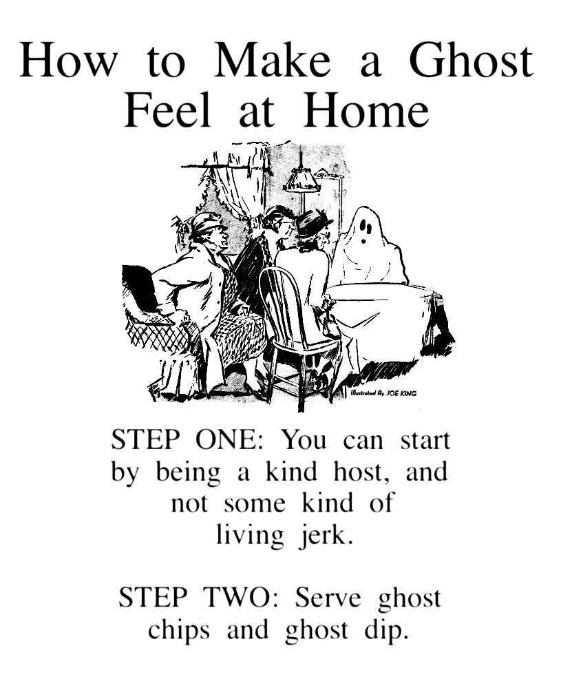 a black and white image of a ghost story with a poem