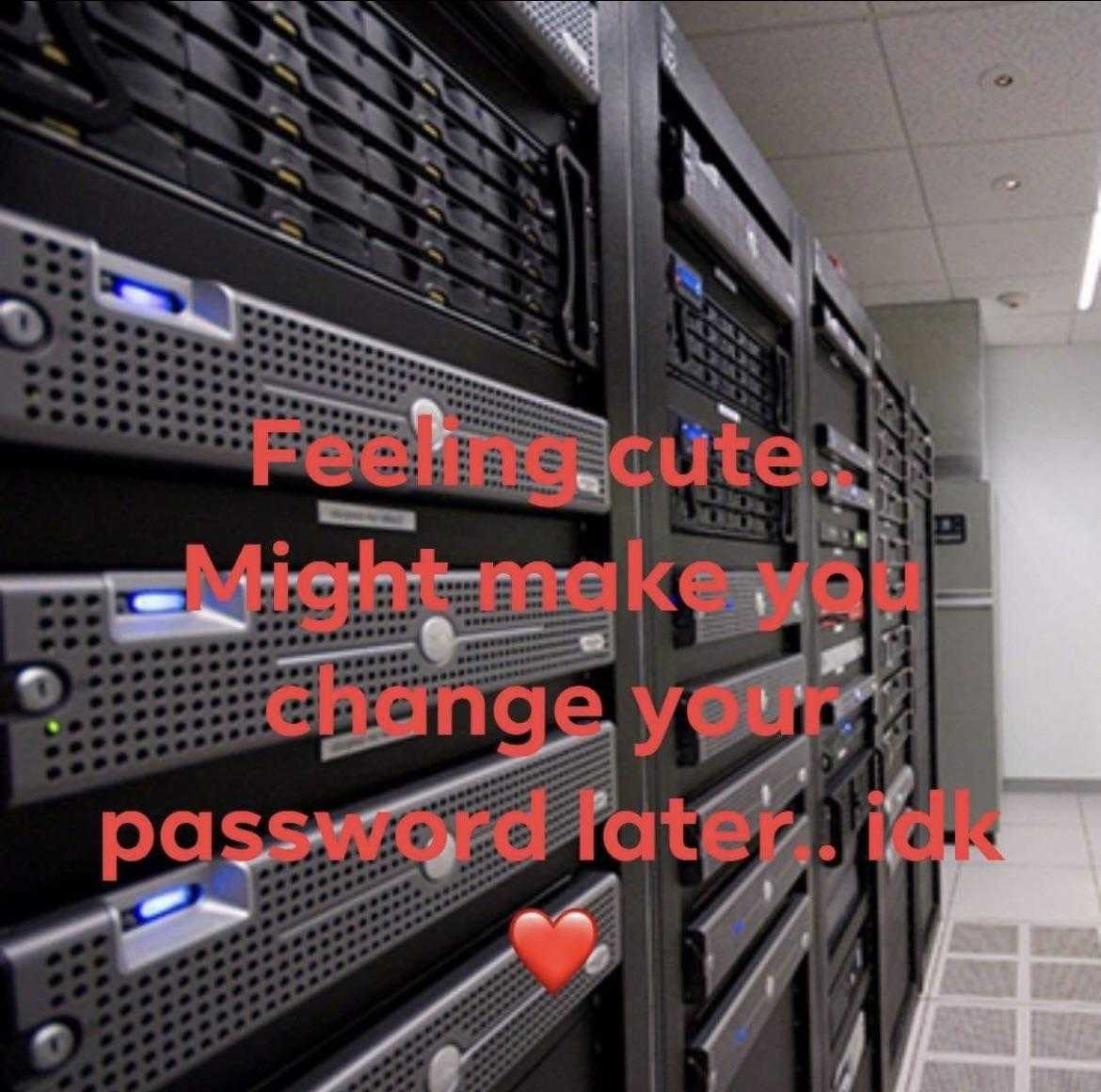 there is a picture of a server with a heart on it