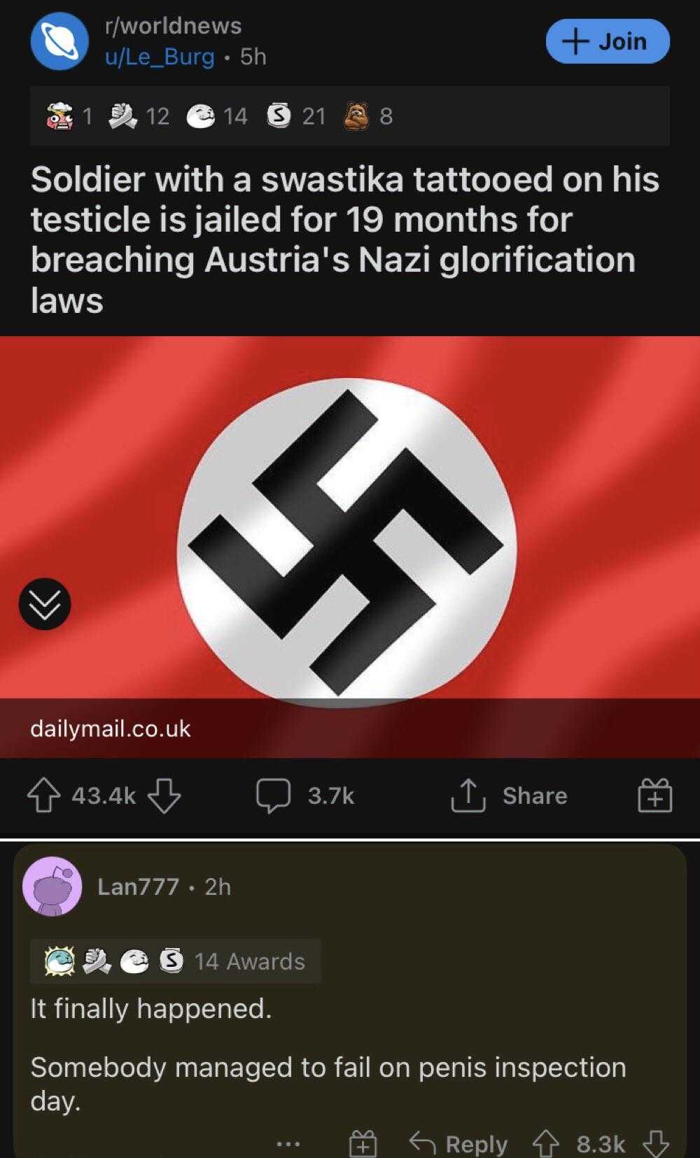 a screenshot of a twitter post with a nazi flag and a nazi flag