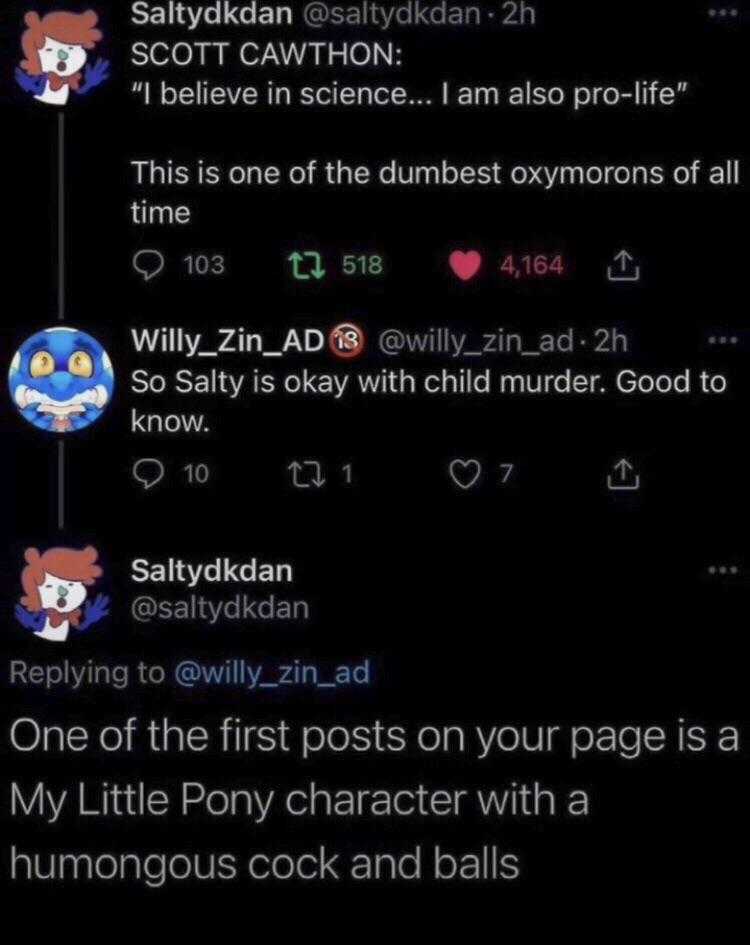 a screenshot of a twitter account with a cartoon character on it