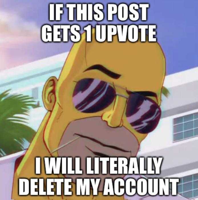 a cartoon image of a man with sunglasses on and a caption saying if this post gets 1 pivot