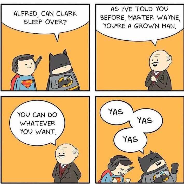 a comic strip with a comic strip about a batman and a man