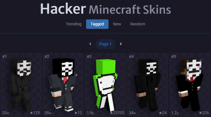 a screenshot of a bunch of minecraft skins