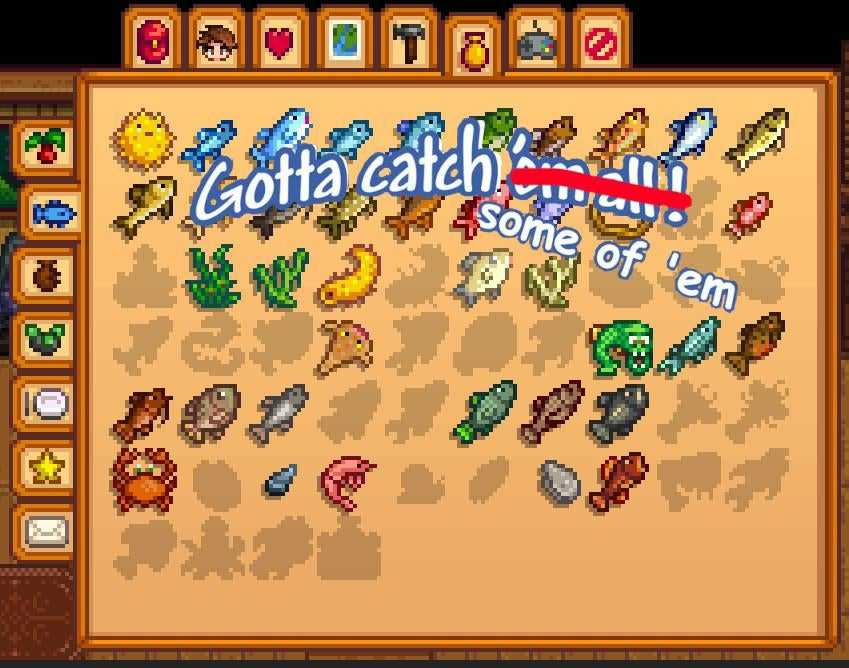 a screenshot of a game screen with a lot of items