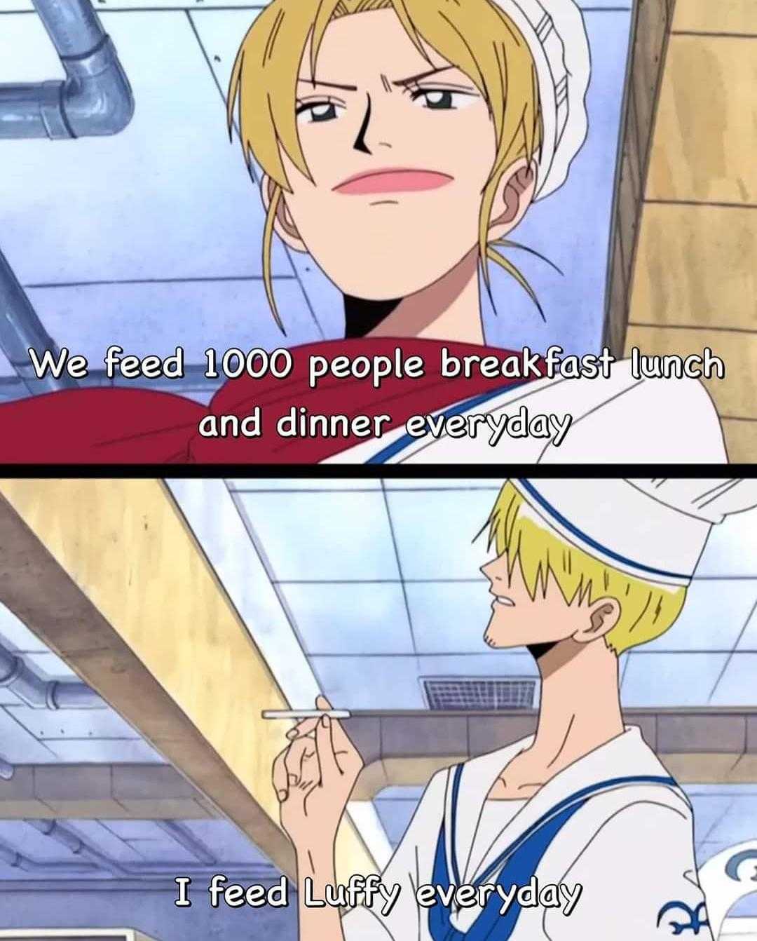 anime characters are talking to each other in a restaurant