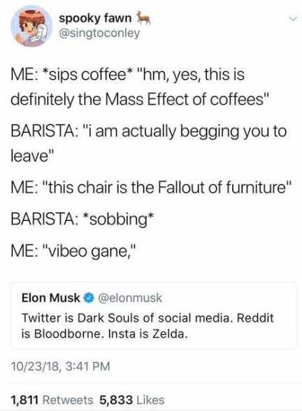 a tweet message from a man about the coffee he ordered