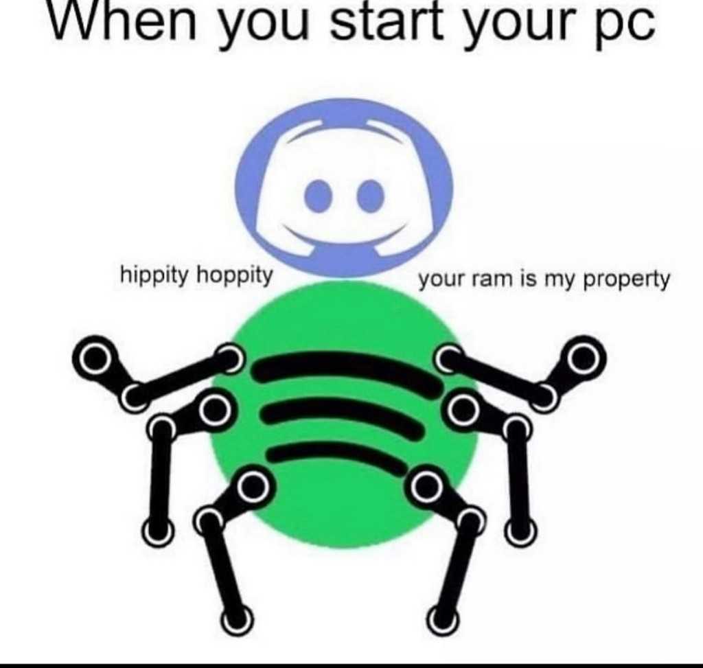 a picture taken from a meme of a robot with a caption of the words when you start your pc