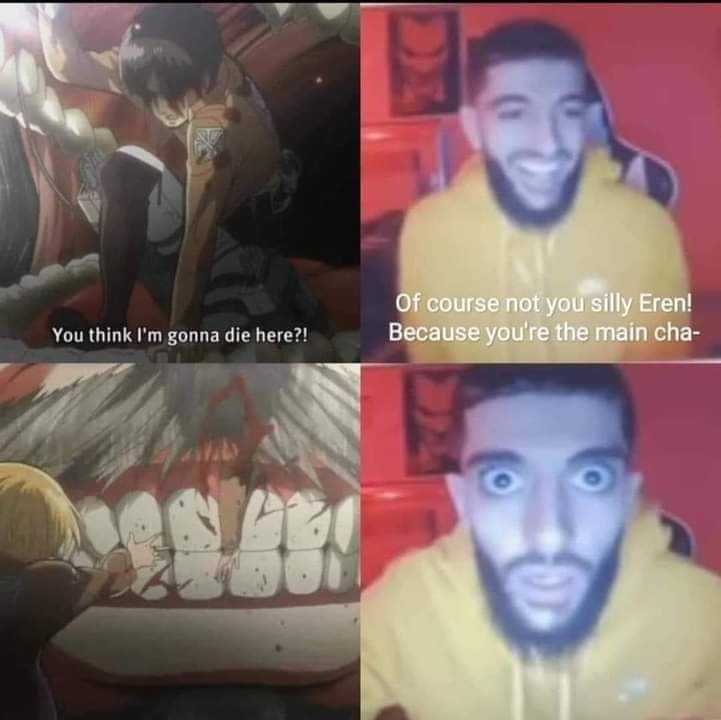 anime memes of a guy with a beard and a yellow hoodie