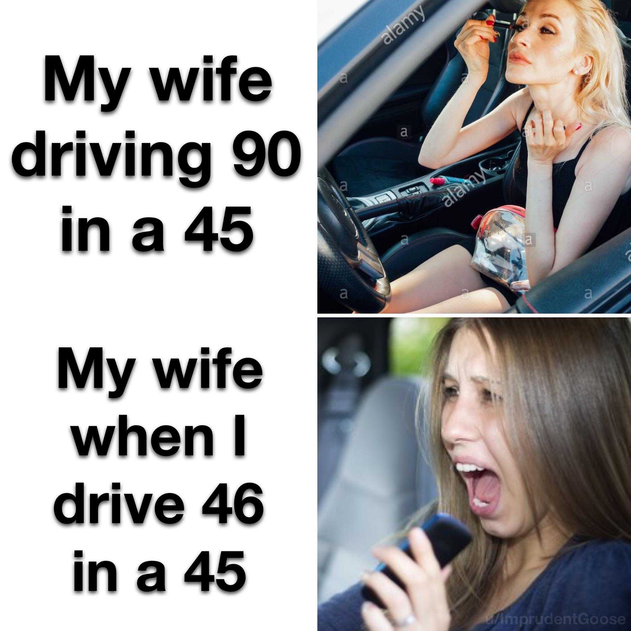 a woman driving a car and a woman driving a car