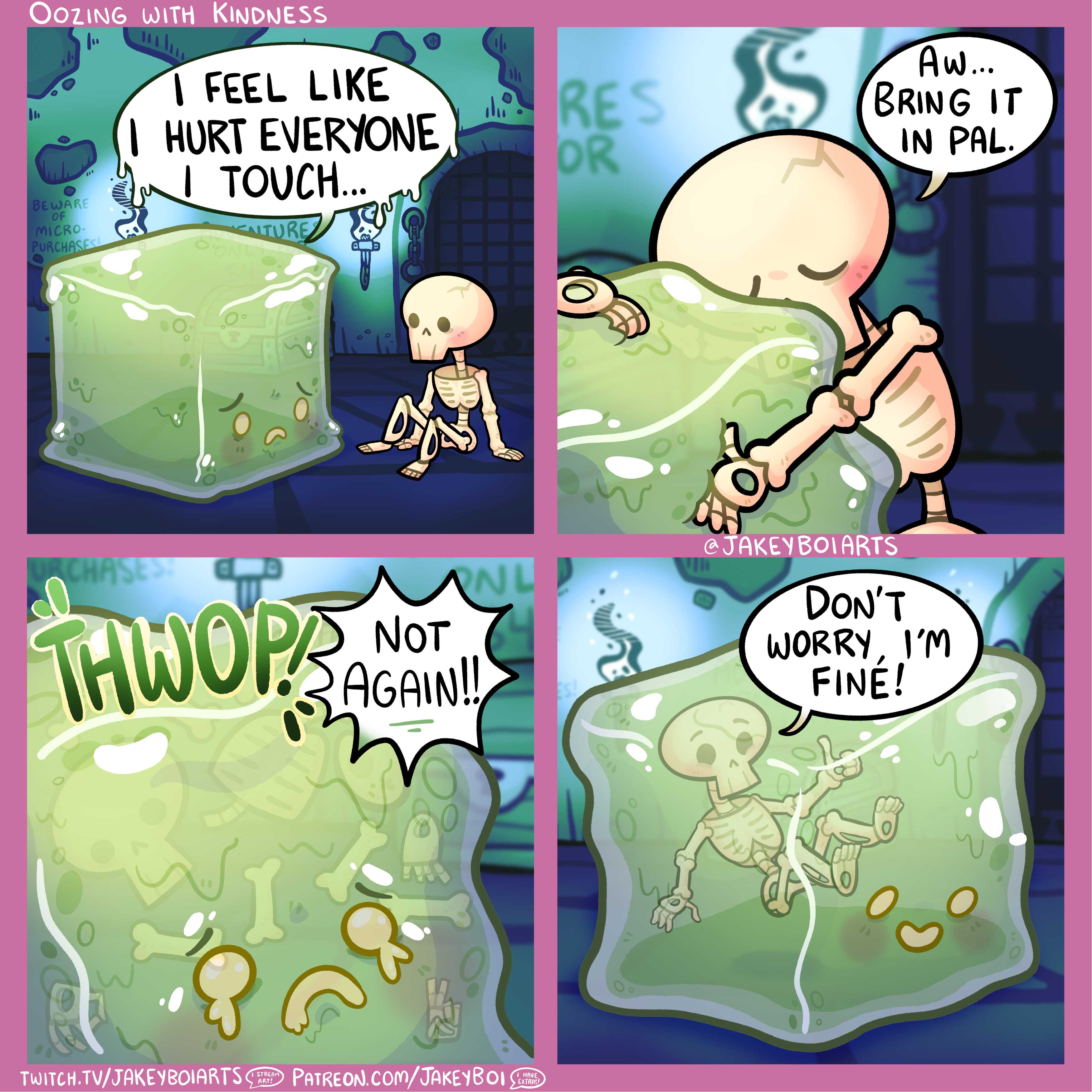 cartoon of a cartoon of a skeleton with a bubble bubble saying, ' i feel like hurt everyone you '