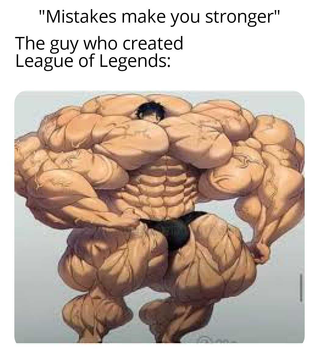 a cartoon picture of a man with a huge muscular body