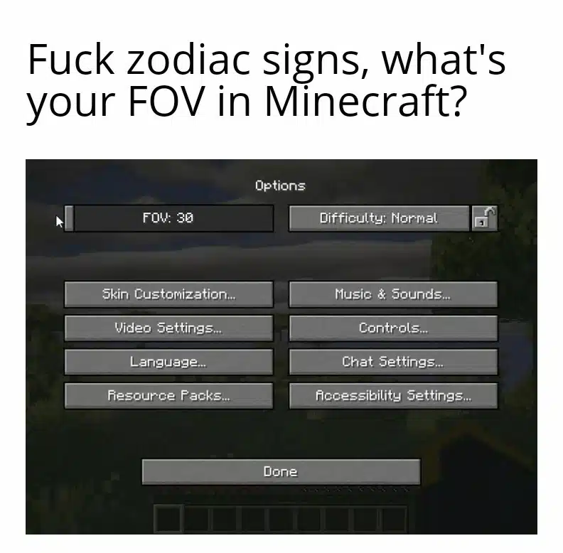 a screenshot of a computer screen with a text box that says fuck zodiac signs what ' s your po