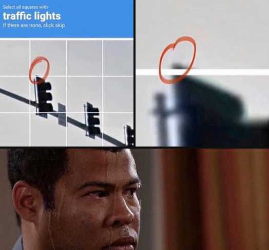 there are two pictures of a man with traffic lights on the street