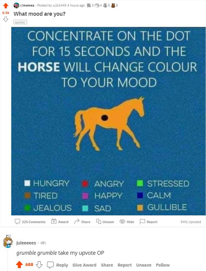 a screenshot of a twee with a horse on it