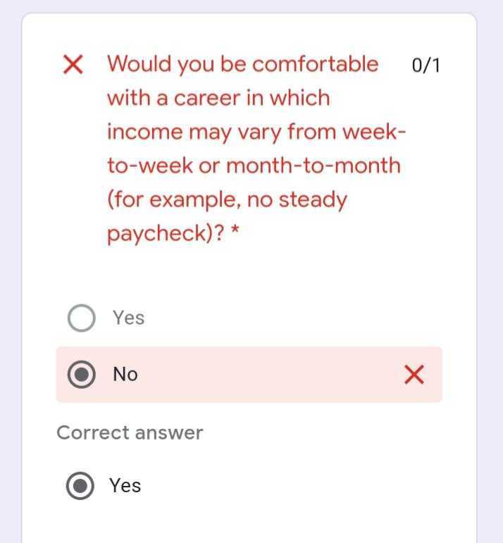 a screenshot of a text message with a questionnaire