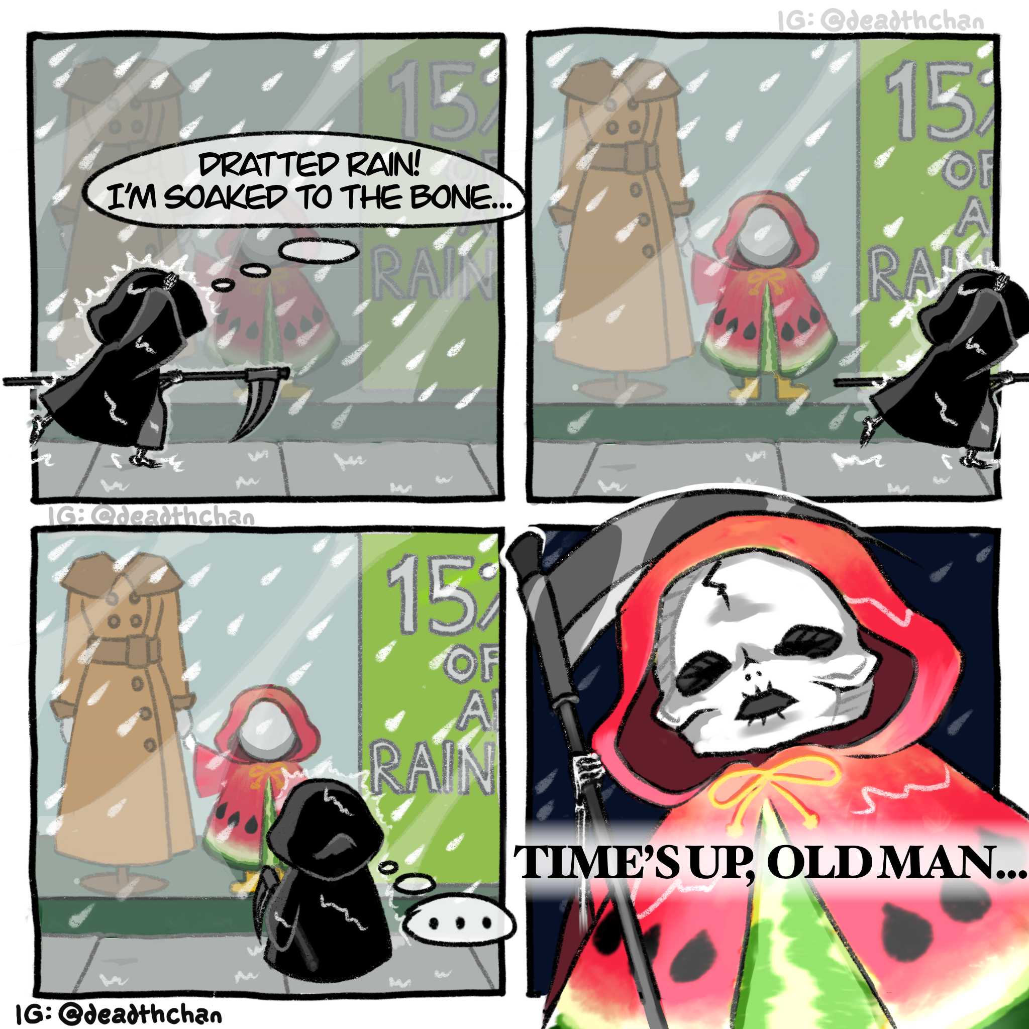 cartoon of a comic strip with a cartoon of a person in a hoodie