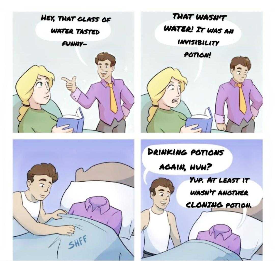 cartoon of a man and woman talking to each other in bed