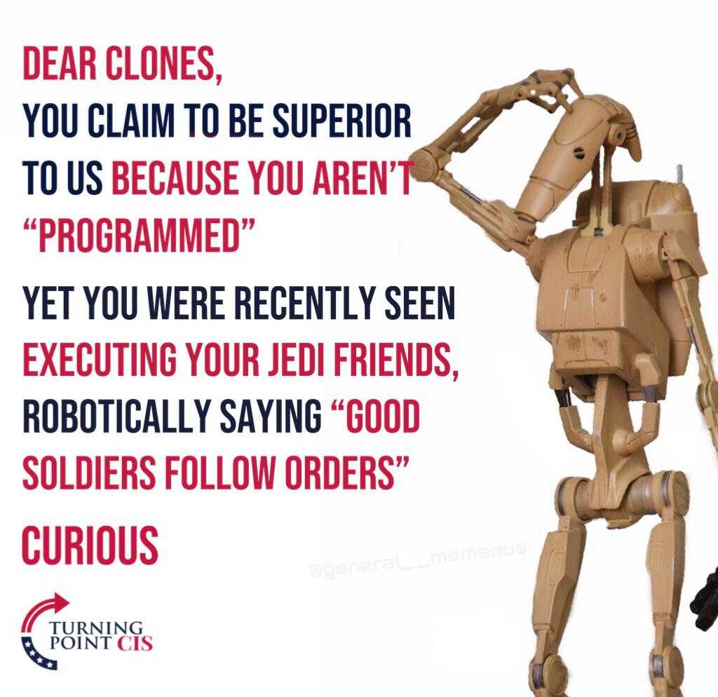 there is a picture of a robot with a quote on it