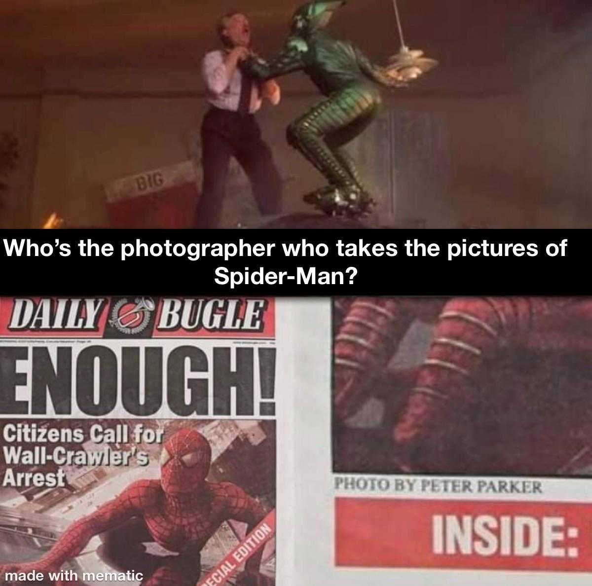 there is a newspaper advertisement with a picture of a man on a spider - man