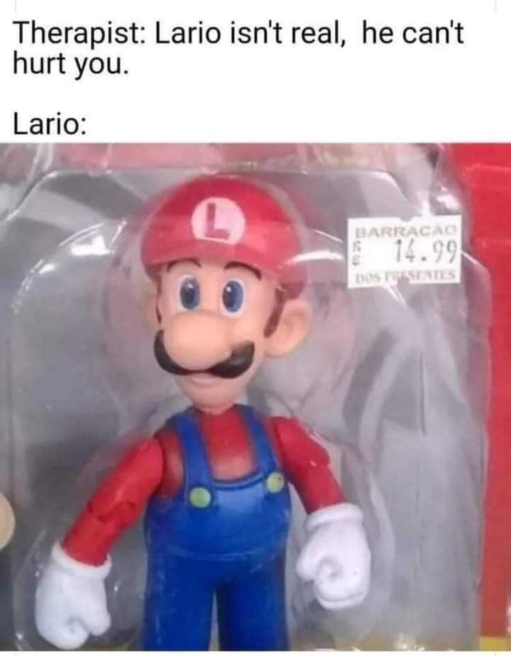 a close up of a toy figure of a mario bros character