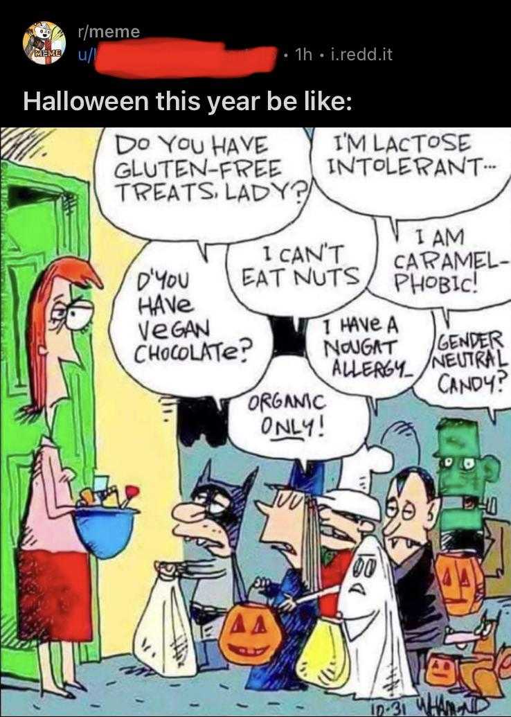 a cartoon of a woman and a man in halloween costumes