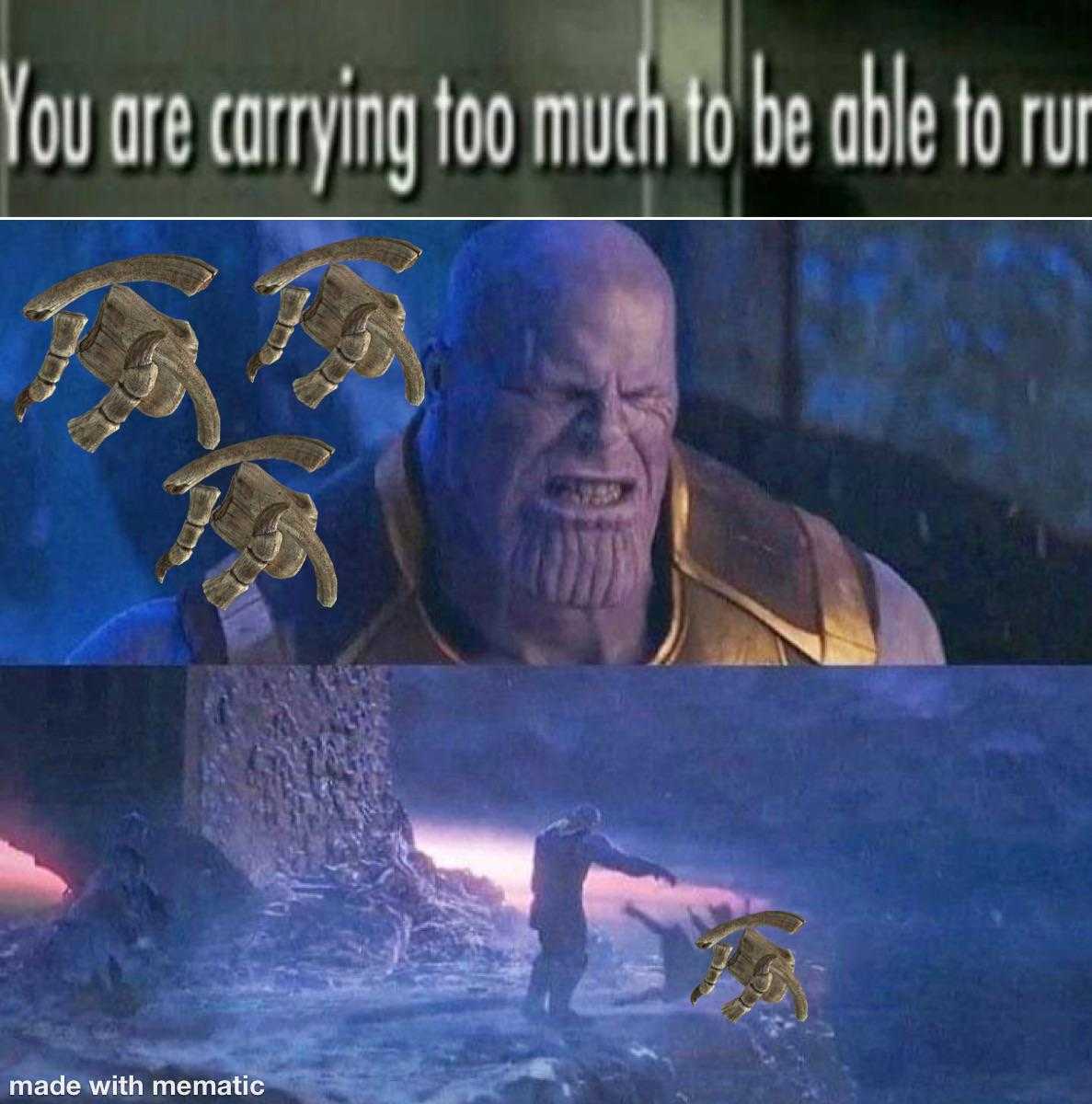 thanos are the only thing that makes you cry