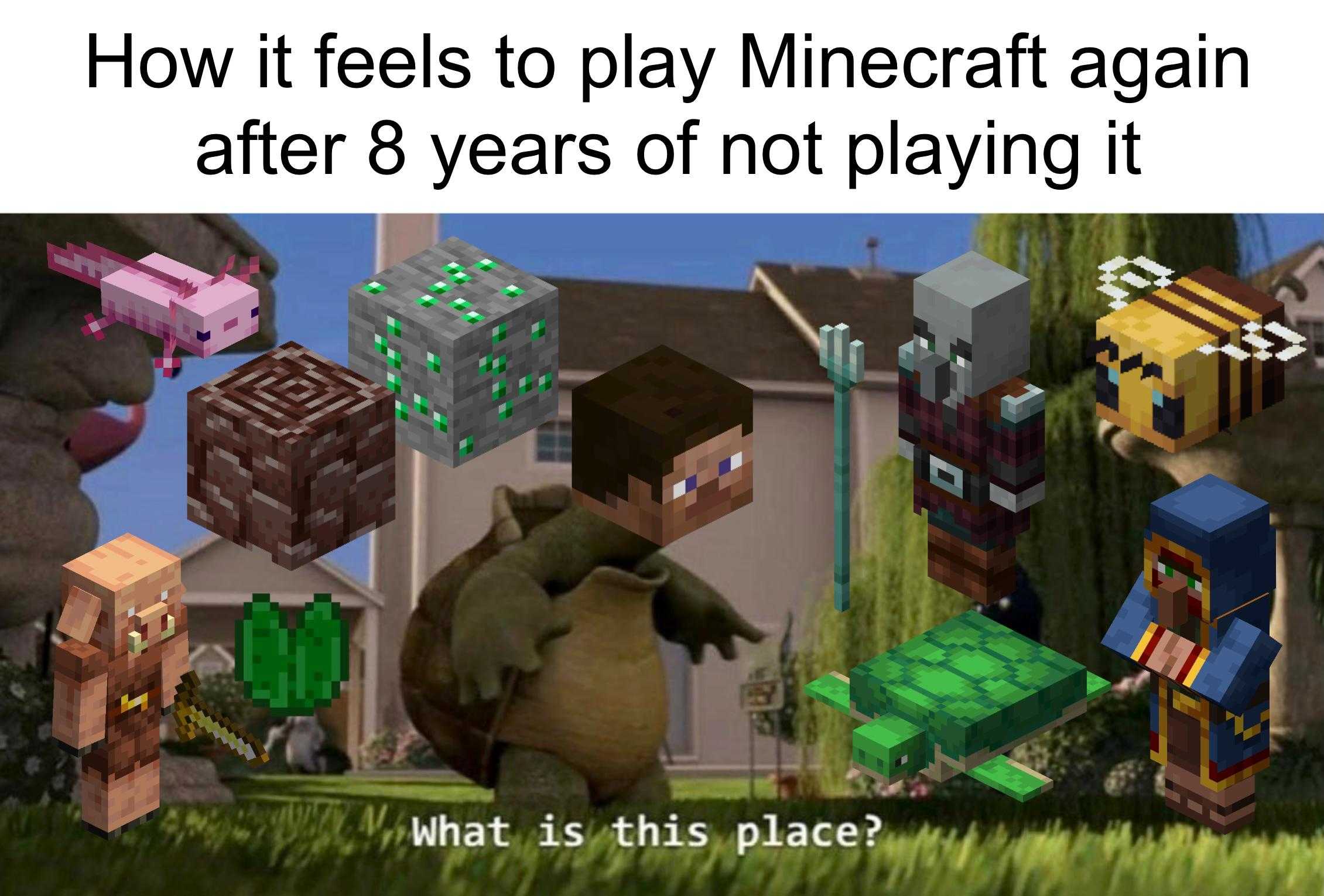 a cartoon picture of a man playing minecraft with a box and a box