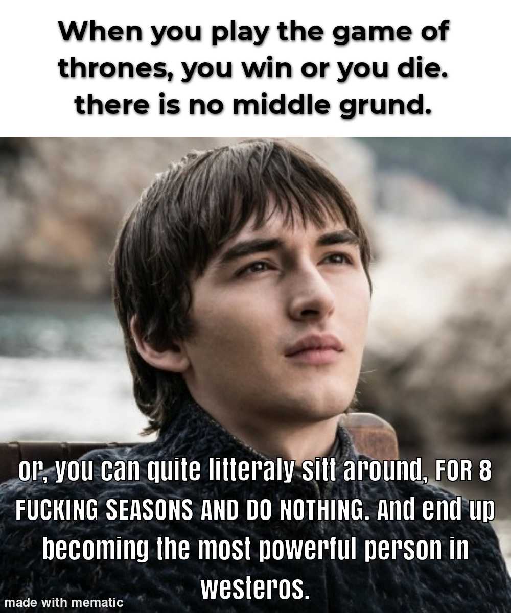 a picture taken from a game of thrones meme of a young man