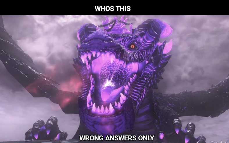 there is a purple dragon with a large mouth and a large mouth