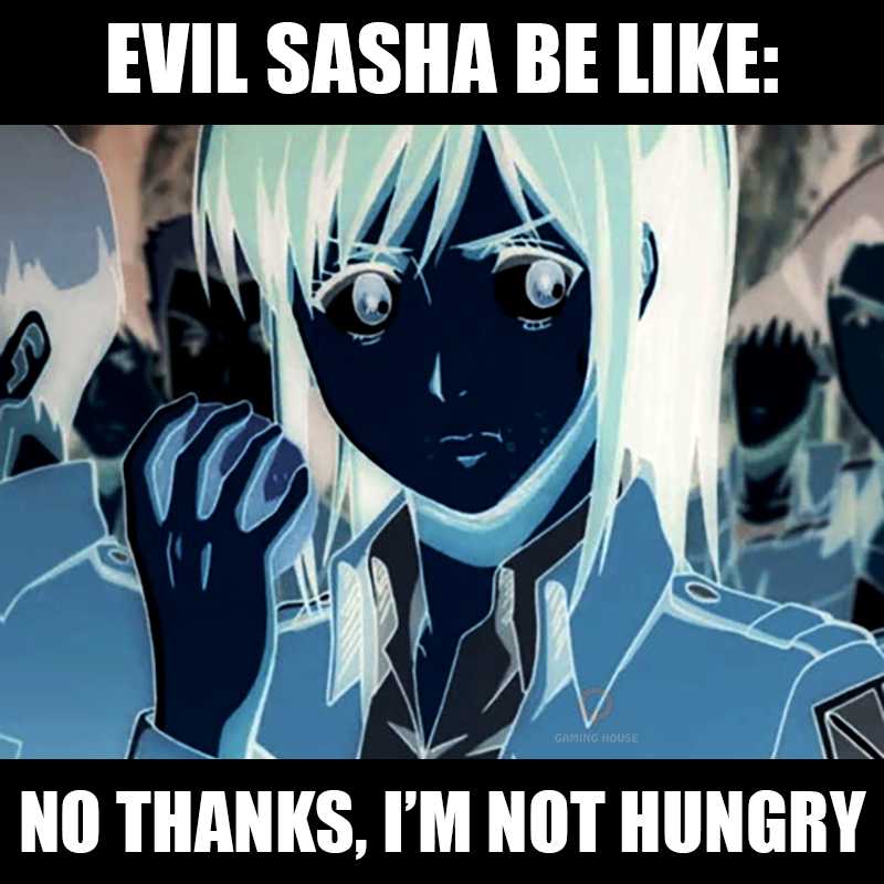 anime meme of a woman with white hair and blue eyes